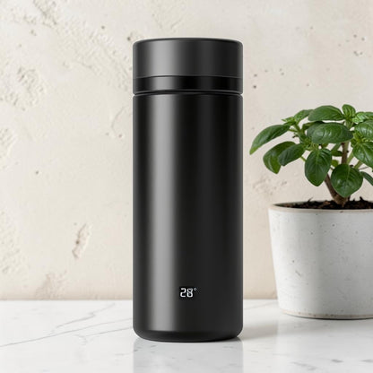 Apey Modern Smart Thermos Mug - 500ml Stainless Steel Vacuum Insulated Water Bottle with LED Temperature Display